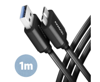 Axagon Kabel BUMM3-AM10AB SPEED Micro-B USB - USB-A 3.2 Gen 1 1 m - 1485429 - zdjęcie 3